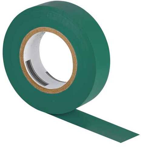 ISOLATECH 1pc PVC cinta aislante rollo 19mm x 20 metros color verde set profesional coche motor delgado estrecho cable eléctrico termo resistente al calor resistente al frío