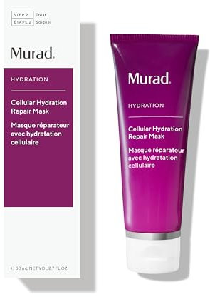 Murad Cellular Hydration Barrier Repair Mask – Hydrating Face Mask, Formuliert mit Heidelbeer-Omegas, Hibiskusextrakt und kanadischem Weidenwob, repariert sichtbar trockene, rote und raue Haut, 80 ml