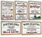 5er Set Retro Blechschilder Dorfleben mit Lustige Sprüche 20x30cm - Vintage Dorfkinder Metallschild Wanddeko - Schild Geschenke für Dorf Farmhouse(weiße)