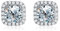 ✦Weihnachtsgeschenke für Frauen✦ Winglove Moissanite Ohrringe Silber 925 Damen 0,5-1 Karat Quadrat Form Moissanit Diamant Ohrstecker, VVS1 Reinheit D Farbe, Geschenke für Frauen.(1ct)