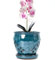 NiSevenLiving Orchideentöpfe mit Löchern und Untersetzern, 14 cm, 1 Stück, kleine Keramik-Orchideentöpfe zum Umtopfen, dekorativer Keramik-Orchideen-Pflanztopf mit Loch für gesundes Wurzelwachstum,
