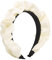 scicent Haarreifen 1 Stück Haarbänder Damen Breit Kopfband Haarband Damen Retro Stirnband Falten Stirnbänder Turban Vintage Stoff Haarreif für Frauen Mädchen (Weiß) - 5702