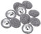 QUARKZMAN 10 Stück Stoffbezogene Knöpfe 25mm Runde Plüsch Bezogene Metall Knopf Stoff bedeckt mit Metallschaft Nähknöpfe Bastelknöpfe zum Nähen Basteln für Anzüge Strickjacke, Grau