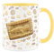 Purely Home Malted Milk Ceramic Mug - Novelty British Biscuits/Cookie Print - Tea Coffee Gift/Present Yellow Mug
