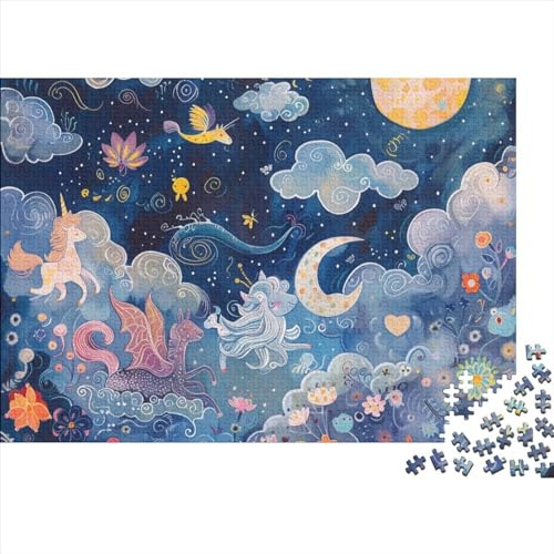 Moon Puzzle 1000 Teile Moonlight Puzzles Für Erwachsene Herausforderungsspielzeug Lernspiel Puzzlespiel Ab 14 Jahren 1000pcs (75x50cm)