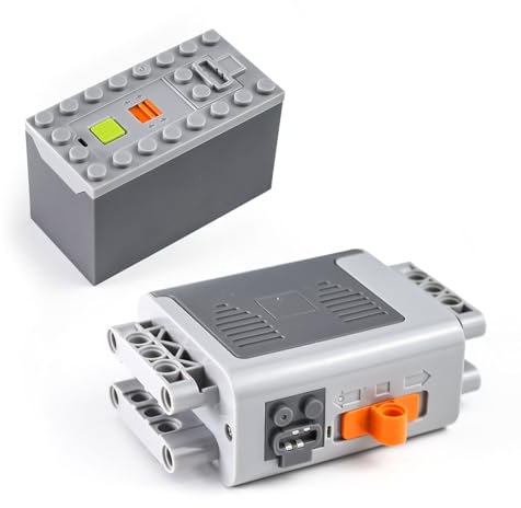 BrickBounty – Coffret de 2 Batteries (sans Batterie), pièces Techniques, Fonctions d'alimentation pour Blocs de Construction assemblés MOC