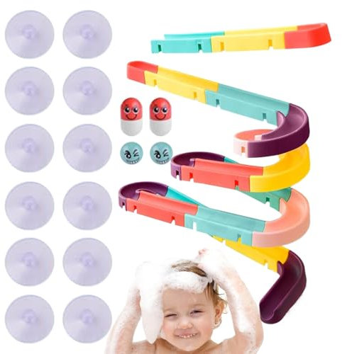 Jouet coulissant de douche pour tout-petits, toboggan de jouet de bain pour tout-petits,Jouet coulissant mural créatif pour le bain des tout-petits - Jouet de bain mural pour garçons et filles, plaisi