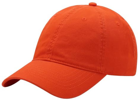 20 Farbe Snapback Cap Junge Mädchen Baseballcap 100% Baumwolle Kappe Einfarbig Sonnenschutz Sonnenhut Outdoor Basecap Einstellbar Baseballkappe Kinder (DE/NL/SE/PL, Numerisch, 47, 54, Orange)