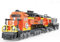 Güterzug Bausteine Set, Retro BNSF Güterzug Modell Eisenbahn Bausatz, 635 Teile Klassische Dampflok Zug Klemmbausteine, Geschenk für Erwachsene und Kinder