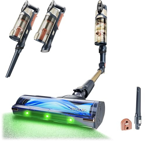 Cecotec Aspiradora Escoba sin Cable Conga Rockstar S50 Flex. 340W, Potencia Succión 135AW y 22kPa, Cepillo Antienredos Hairless XXL, Autonomía 45mins, Luz LED Verde, Tubo Flexible, Diseño Ligero