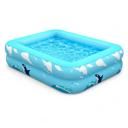Aufblasbares Planschbecken,Aufblasbare Pool,Schwimmbecken,Planschbecken,Tragbare Badewanne,Swimmingpool,Aufblasbare Badewanne,Aufblasbarer Pool,für Garten, Outdoor, Sommer Wasserpartys