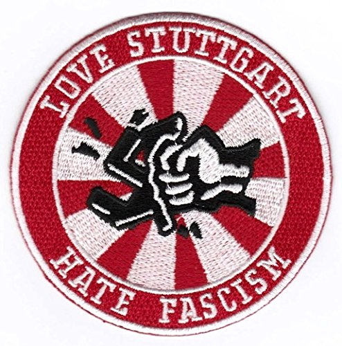 Stuttgart Abzeichen Aufnäher Bügelbild Patch Love Stuttgart - Hate Fascism
