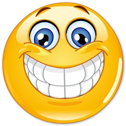 1 Smile-Aufkleber smile I kfz296 I rund Ø 10 cm I Sticker lachend für Laptop Tür Motorrad Roller Auto I wetterfest