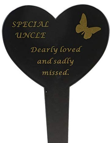 Special Uncle Memorial Heart Remembrance Verse Ground Stake