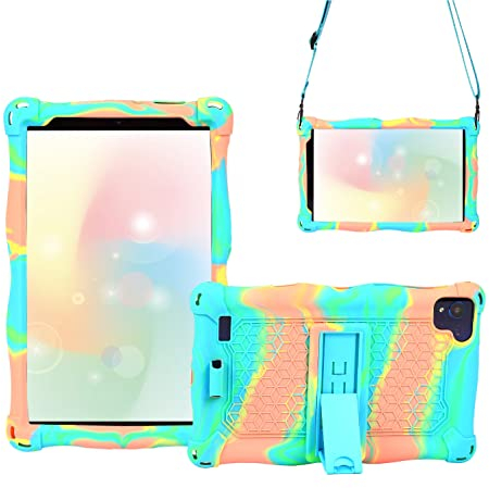 AKNICI 8 Pollici Custodia Cover per TECLAST P85 P80/AOYODKG H8 TAB-H8 8 Pollici/Matrixpad S8/Samsung Galaxy Tab A 8.0 2019 T290 T295 T297/Haehne 8/DUODUOGO E8/PRITOM PTL8, Tracolla - Rosa Blu