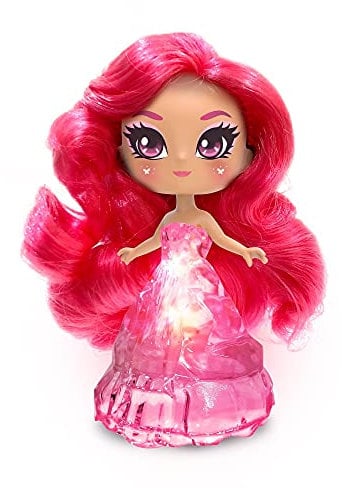 Skyrocket Crystalina Dolls - Rose Quartz, Girls Collectable Toy with Colour Changing LED Dress and Amulet Necklace, Suitable for Girls and Boys Age 3 and Above