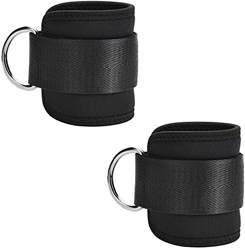Nv Wang Ankle Straps,Fußschlaufen, 2 Fußriemen, Fußriemen, D-Ring-Knöchelärmel, EIN Beintrainingsgerät für alle (schwarz)