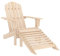 vidaXL Tannenholz Massiv Adirondack Gartenstuhl mit Fußstütze Liegestuhl Deckchair Gartenliege Gartensessel Stuhl Sessel Sonnenliege Liege