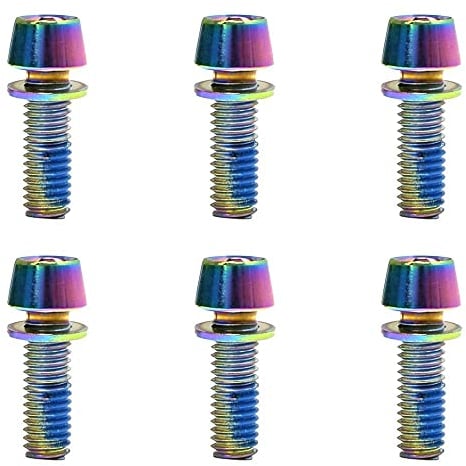 DADADEFEIJI 6 Pcs M6*18mm Bicycle Stem Bolts Bike Brake Screws Bicycle Disc Brake Clamp Set Screw for Mountain Bike Mtb Stem Bolts