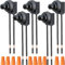 Youmile - Interruptor de botón pulsador impermeable de 5 piezas, interruptor SPST de encendido/apagado de 12 V, interruptor de luz de encendido y apagado con cable con tapas de cableado (negro)