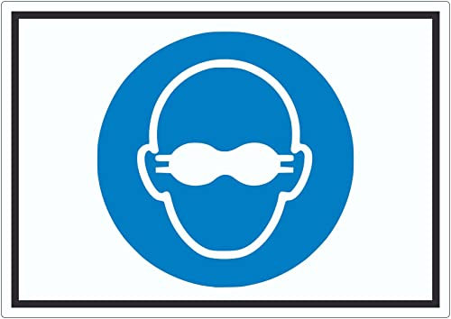 Weitgehend lichtundurchlässigen Augenschutz benutzen Symbol Aufkleber A8 (52x74mm)