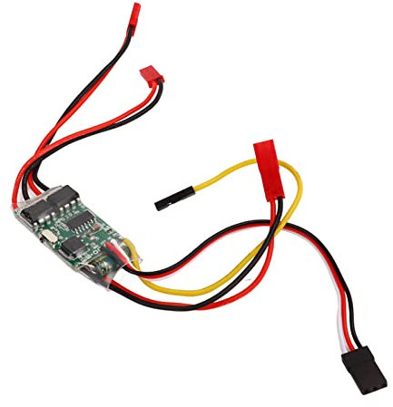 RC ESC, Brushed Motor Controller for 2S-3S Lipo Batteries, 5A Current, Bidirectional Control, RC Car, Drone, etc.