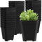 ZEONHEI 120 Pack 3 Inch Small Square Nursery Pot, Black Plant Pot with Drainage Holes, Seedling Planter Plastic Nursery Pots Bulk for Succulents Cuttings Transplanting