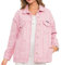 Cipo & Baxx Damen Jeansjacke Oversize Lang Denim Frezeitjacke WJ211 Pink S
