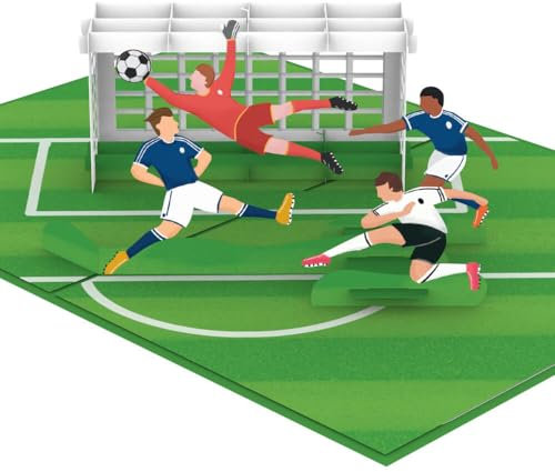 papercrush® Pop-Up Geburtstagskarte Fußball - 3D Glückwunschkarte für Fußballer und Fußballfans (Kinder, Teenager & Männer), Lustige Geschenkkarte und Einladungskarte zum Kindergeburtstag von Jungen