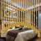 Rekelola Arched Crystal Door String Hanging Glass Beaded Curtains Beads Valances for Doorways Windows Short Home Decor Closets Easy to Install Non-Acrylic Self Adhesive (2Strings Amber)