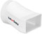 KOTARBAU® Raccord de tuyau rectangulaire 55 x 110 mm pour tube rond de 100 mm en plastique Adaptateur de tuyau d'évacuation pour systèmes de ventilation Canal plat blanc sur tube rond Pièce de