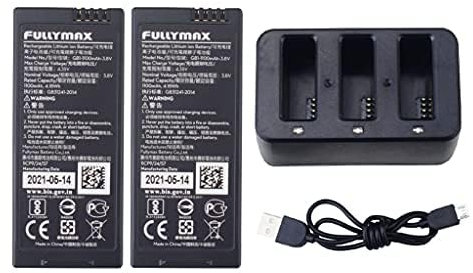 2PCS 3.8V 1100mah Batteria al litio con caricatore 3 in 1 Balance per DJI Tello Quadcopter Accessori Batteria telecomando Drone