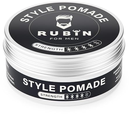 Rubin for Men Styling Pomade 180 ml - starker Halt & Glanzeffekt für Herren - Haar Pomade für Männer Parabenfrei - Made in Germany