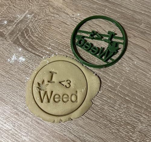 I Love Weed Plätzchenform Ausstecher Backen Kekse Keksausstecher
