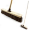 18 Garden Broom Outdoor with Durable Support Bracket Yard Brush Heavy Duty Outdoor with 120 cm Wooden Handle Natural Stiff Bassine Hard Bristle Broom Sweeping Brush Outdoor