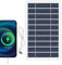 1/2 chargeur solaire USB – Chargeur solaire USB portable, chargeur de panneau solaire d'extérieur | Panneau solaire haute performance | Chargeur de téléphone à panneau solaire haute efficacité pour