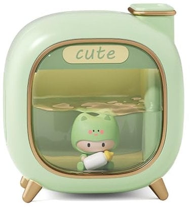 Cute Portable Humidifier - 500ml Capacity, 2 Mist Modes, Quiet USB Operation for Desk, Travel, Home, Nightstand