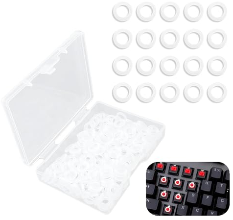 Dichtung O-Ring Schalter Tastatur Dämpfer Set - Universal Silikon O-Ringe ersatztasten für Schalter, Keyboard Dämpfer,Langlebig, Flexibel, Geräuschreduzierung (200 Stück)