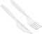 KURTT Lot de 200 couverts en plastique, 100 fourchettes et 100 couteaux, ensemble de couverts de fête, qualité supérieure, réutilisable et robuste, réutilisable, passe au lave-vaisselle