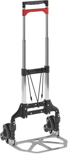 eurokraft | Klappbare Treppen-Sackkarre | Schaufel-BxT 390 x 270 mm | Tragfähigkeit 60 kg