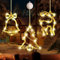Bigqin Luci Ventosa Natale,Lampada a Ventosa Per Natale,Finestra Natale Luce a Ventosa Per Decorazioni Natalizie 3 PCS（Cervo+campana+albero di Natale）