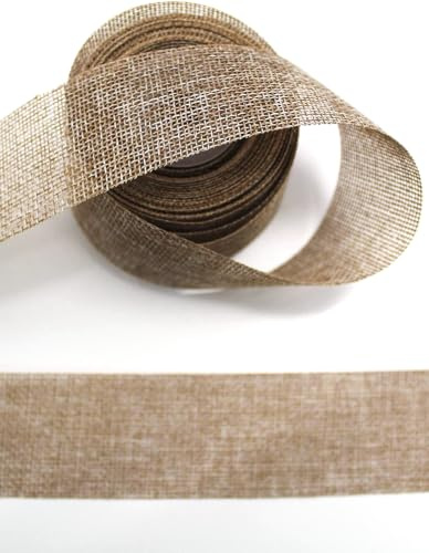 CaPiSo 25m Juteband 6cm Jute Leinen Dekoband Gitterband Schleifenband aus Naturjute Frostschutz Naturband nachhaltig Geschenke Geschenkverpackung Basteln Weihnachten (Natur, 60mm)