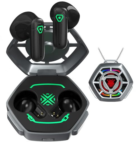 ANCwear Wireless Earbuds Bluetooth True Wireless Earbuds 20H Playtime mit DIY Stickern, In-Ear Earbuds mit Mikrofon für TV Smartphone Laptop, Mysterious Customizable Case für Gamer