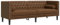 vidaXL Chesterfield Sofa 3-Sitzer, Couch mit Armlehnen Rückenlehne Stützbeine, Polstersofa für Wohnzimmer, Couchgarnitur, Braun Kunstleder