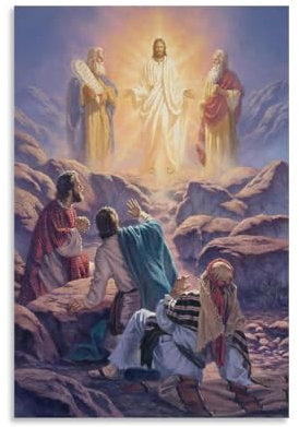 Jesus Christ Posters Transfiguration of Jesus Poster Dekorative Malerei Leinwand Wandkunst Wohnzimmer Poster Schlafzimmer Malerei,Wandkunst Bilddruck Moderne Familienzimmer Dekor 12x18inch(30x45cm)