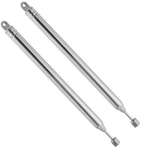 KOOLEVER 2PCS FM Radio Antenna Replacement, 7 Sections Telescopic Portable TV Radio Antenna Replacement for DAB AM/FM Stereo Reception