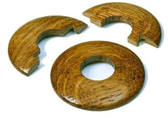 Project DIY® Solid Oak Pipe Covers 2 Pack – Wooden Radiator Collars – Durable, Natural, and Easy Clip Design - Sleek 6mm Thickness Design - 47mm Width - 16mm Internal Diameter (Golden Oak)
