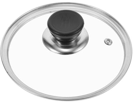 CRILSTYLEO Replacement Pot Lid for Frying Pan 6in Glass Insulated Handle Steam Cover Outdoor Cooking Pot Cover