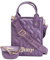 Juicy Couture Damen Herz Tote Crossbody Bag Set mit Geschenkbox, Dusty Violet, Einheitsgröße