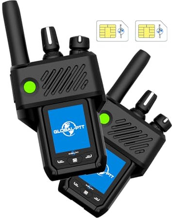 2-Pack G6Plus 4G LTE Two-Way PoC Radio Nationwide Coverage Unlimited Range 8800mAh Metal Walkie Talkies (Black)